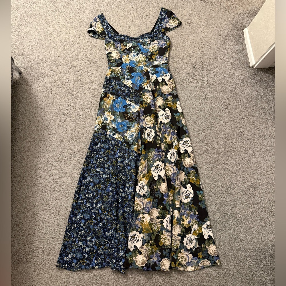 Free People Floral Patchwork Maxi Dress